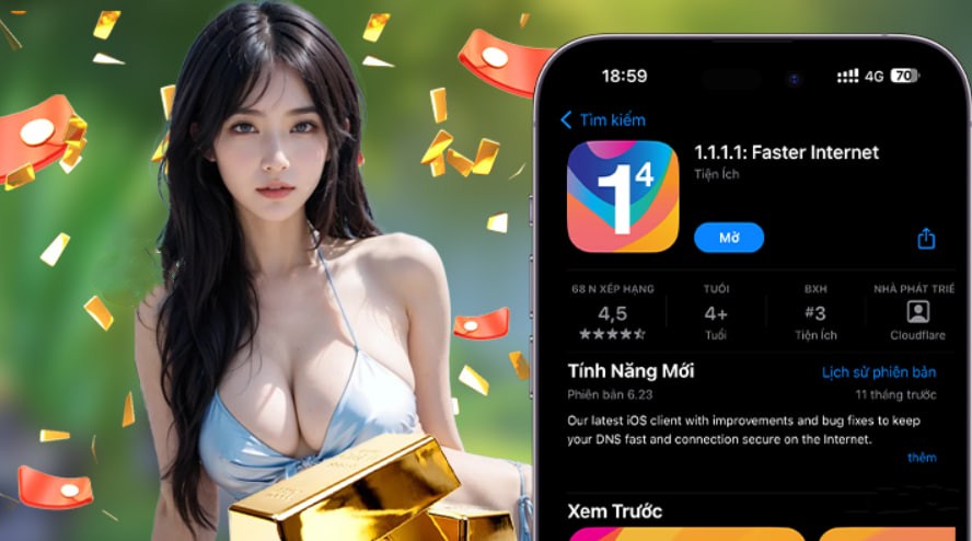 Hình ảnh quảng cáo của kn7 hiển thị nền tảng và các lợi ích